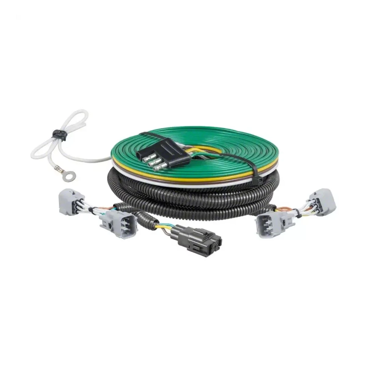 Construction close-up of 58909 KL Trailer Multi-Plug Braided Sleeve Harness