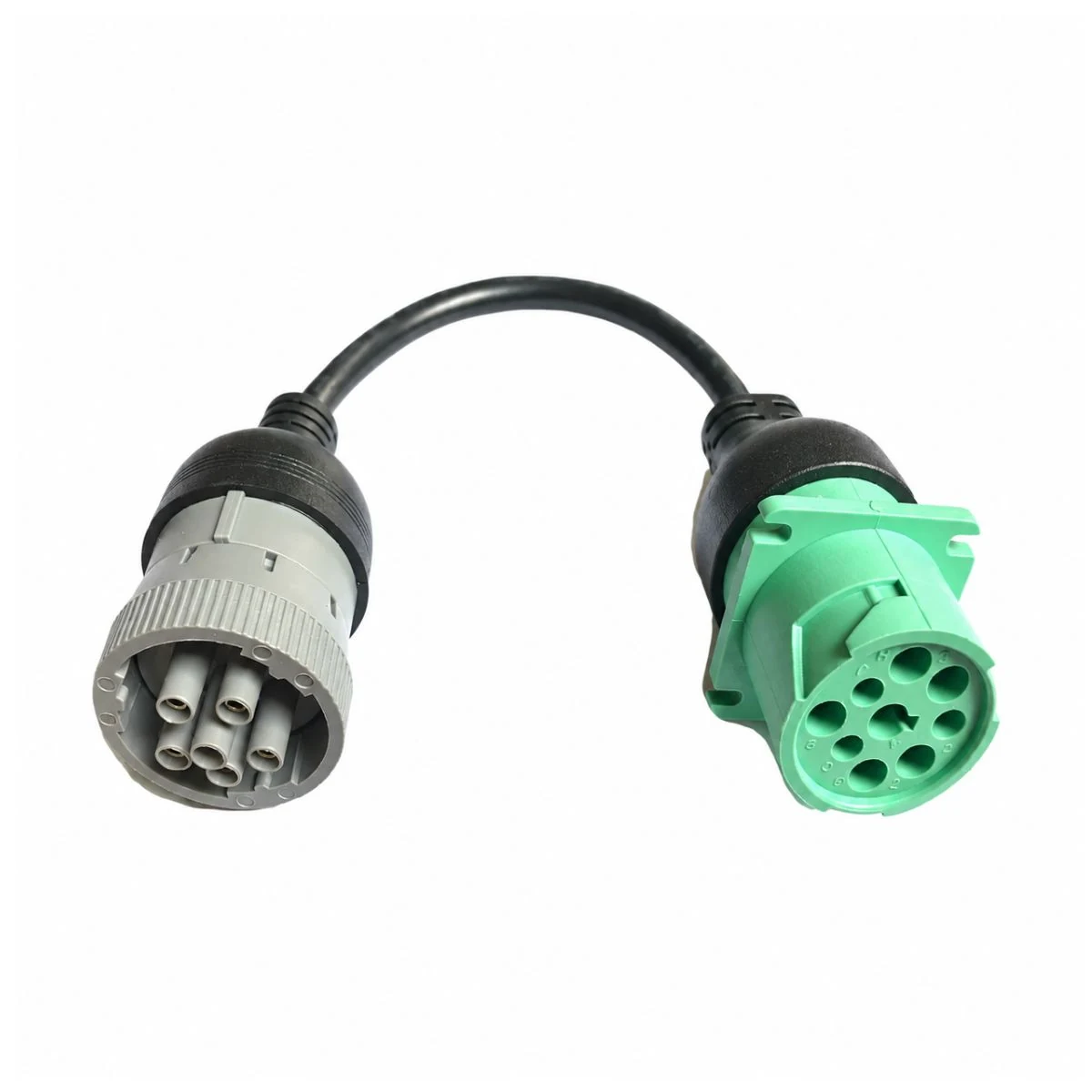 Construction close-up of J1939 9-Pin to 6-Pin Short-Lead Adapter Harness