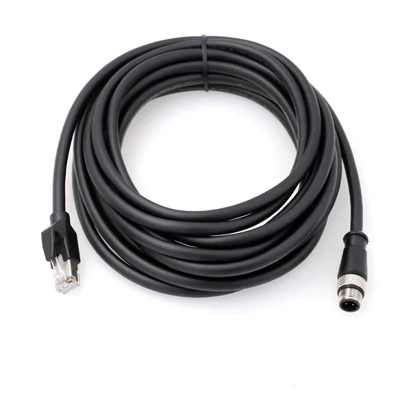 M12 4-Pin D-Coded to RJ45 Industrial Ethernet Cable
