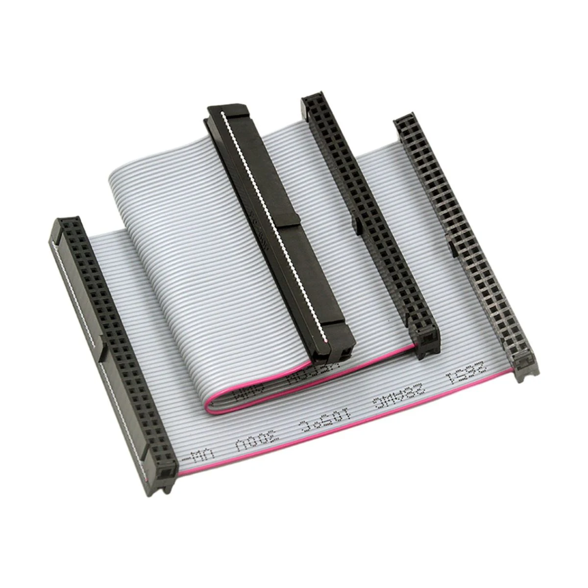 Construction close-up of 64-Pin IDC Multi-Connector Ribbon Cable Assembly