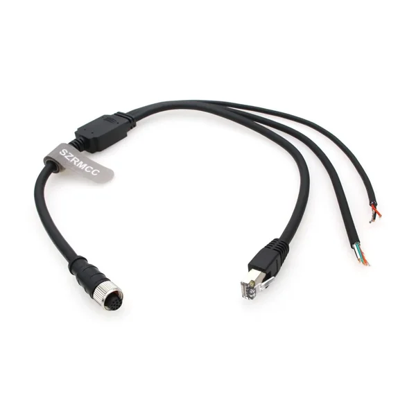 M12 & RJ45 Power Branch Harness