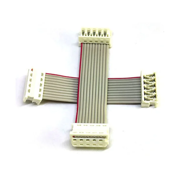 IDC 4-Connector Crossed Ribbon Cable Assembly