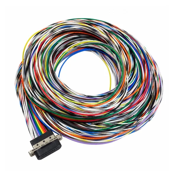 Long coiled Micro-D pigtail harness