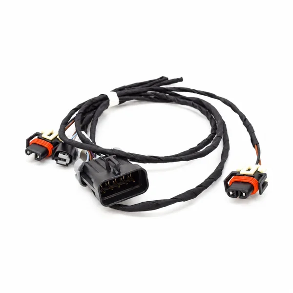 Latching Rectangular Connector Braided Sleeve Y-Branch Harness