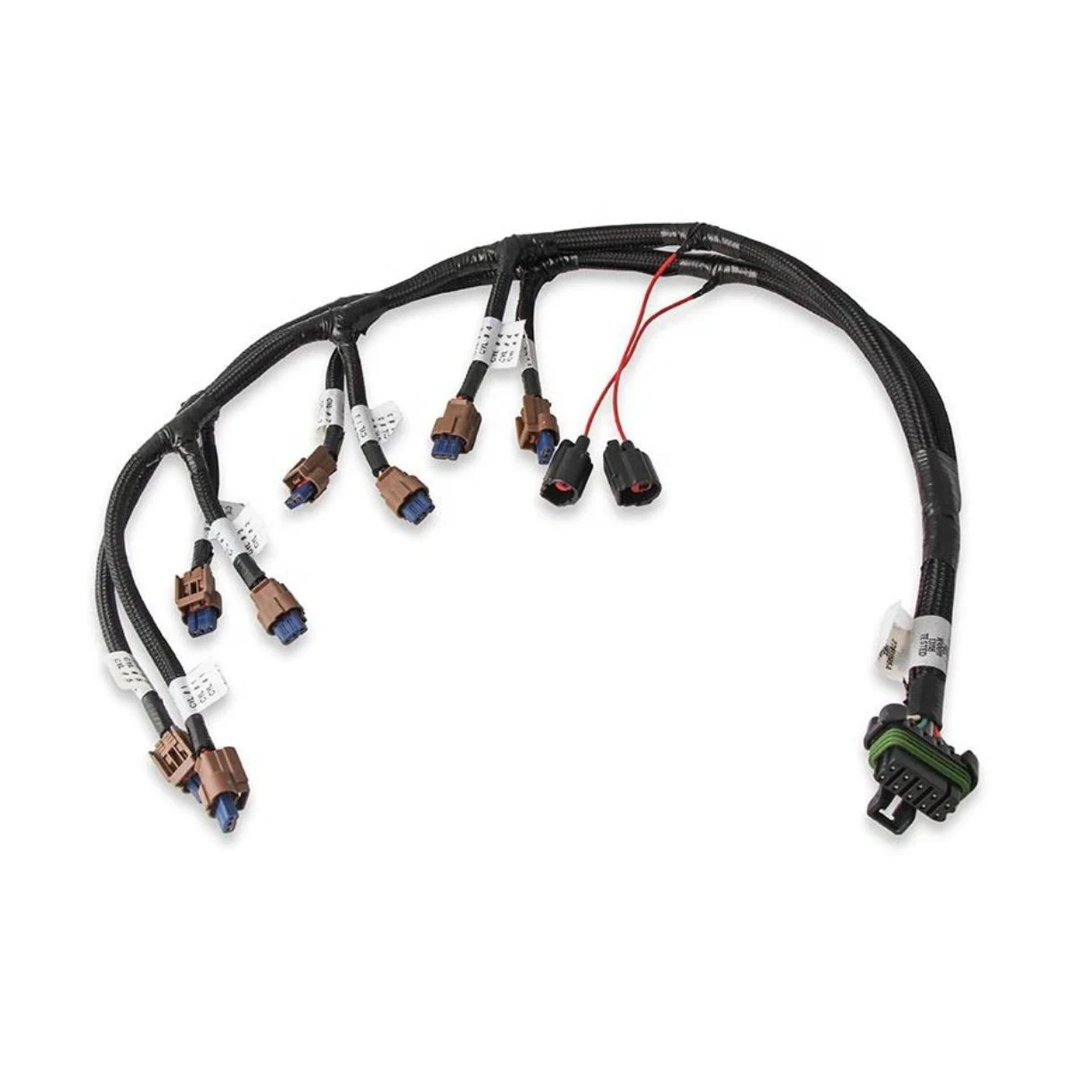 Construction close-up of Automotive Rectangular Main Connector Multi-Way Control Harness