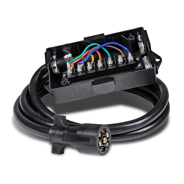 7-Pin Circular Trailer Plug with Junction Box Harness