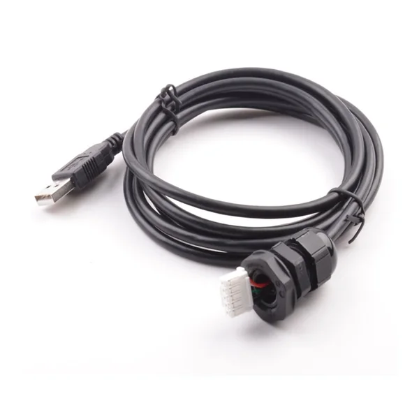 USB to Circular Panel Socket Pigtail