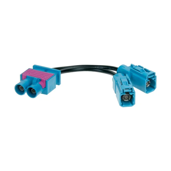 Dual Fakra Plug to Dual Single Plug Short Harness