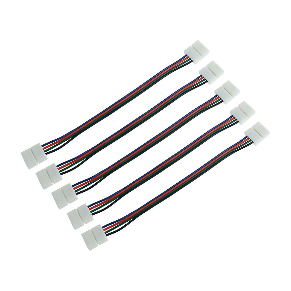 Construction close-up of 10mm 4-Pin RGB Light Strip Dual-Connector Cable