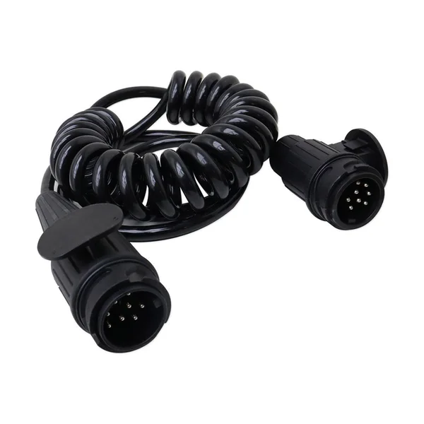 AS2668 13-Pin Dual Circular Plugs Coiled Trailer Harness