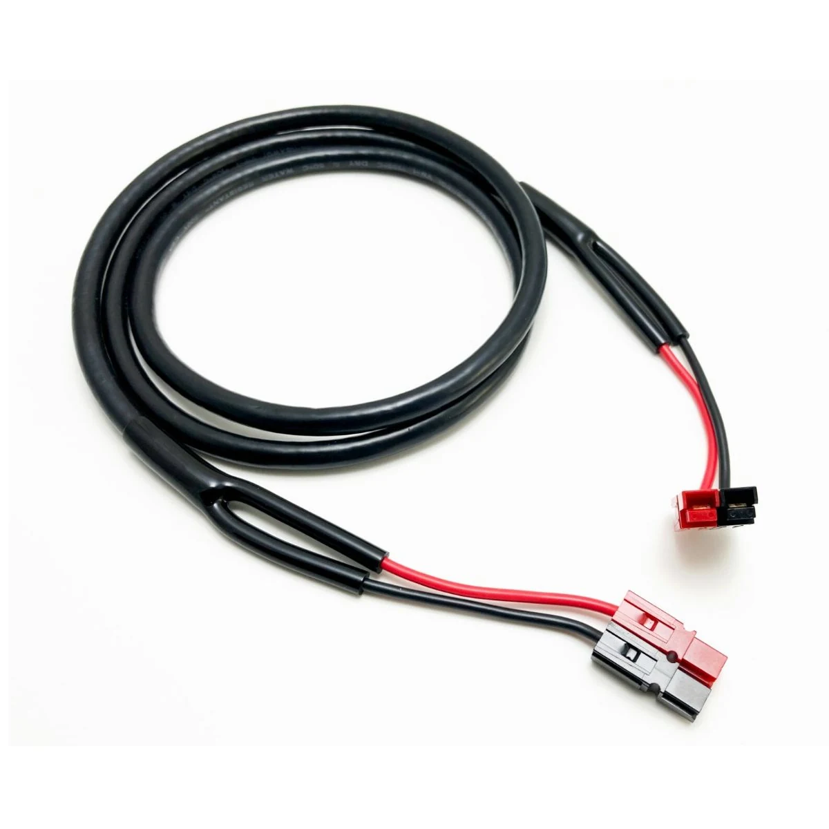 Construction close-up of Powerpole Connector to 2-Way Blade-Terminal Harness