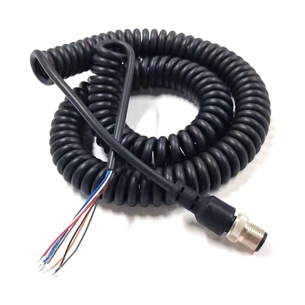 Construction close-up of GX Series Circular Connector Coiled Pigtail