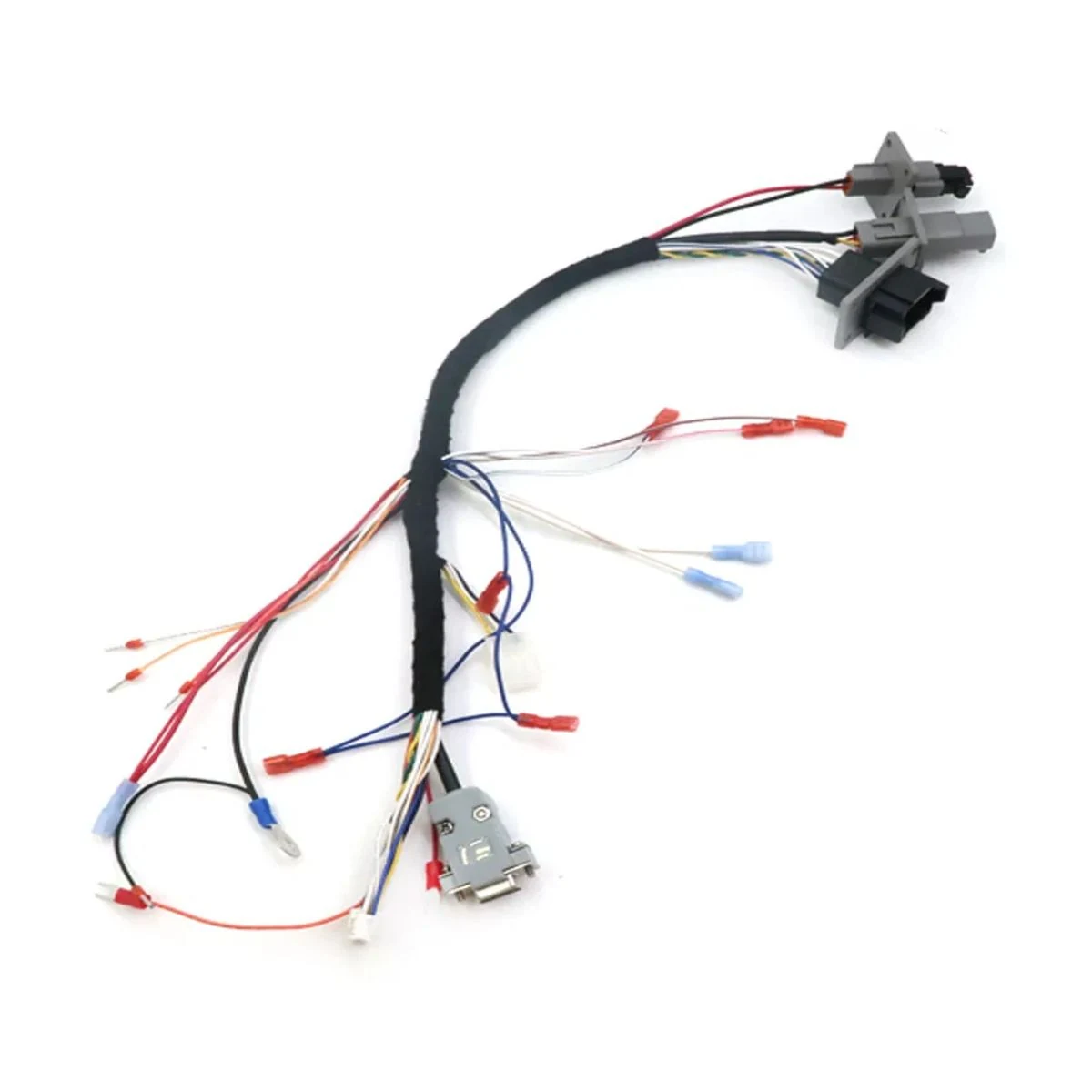 Construction close-up of D-sub & Quick-Disconnect Terminals Sensor Branch Harness