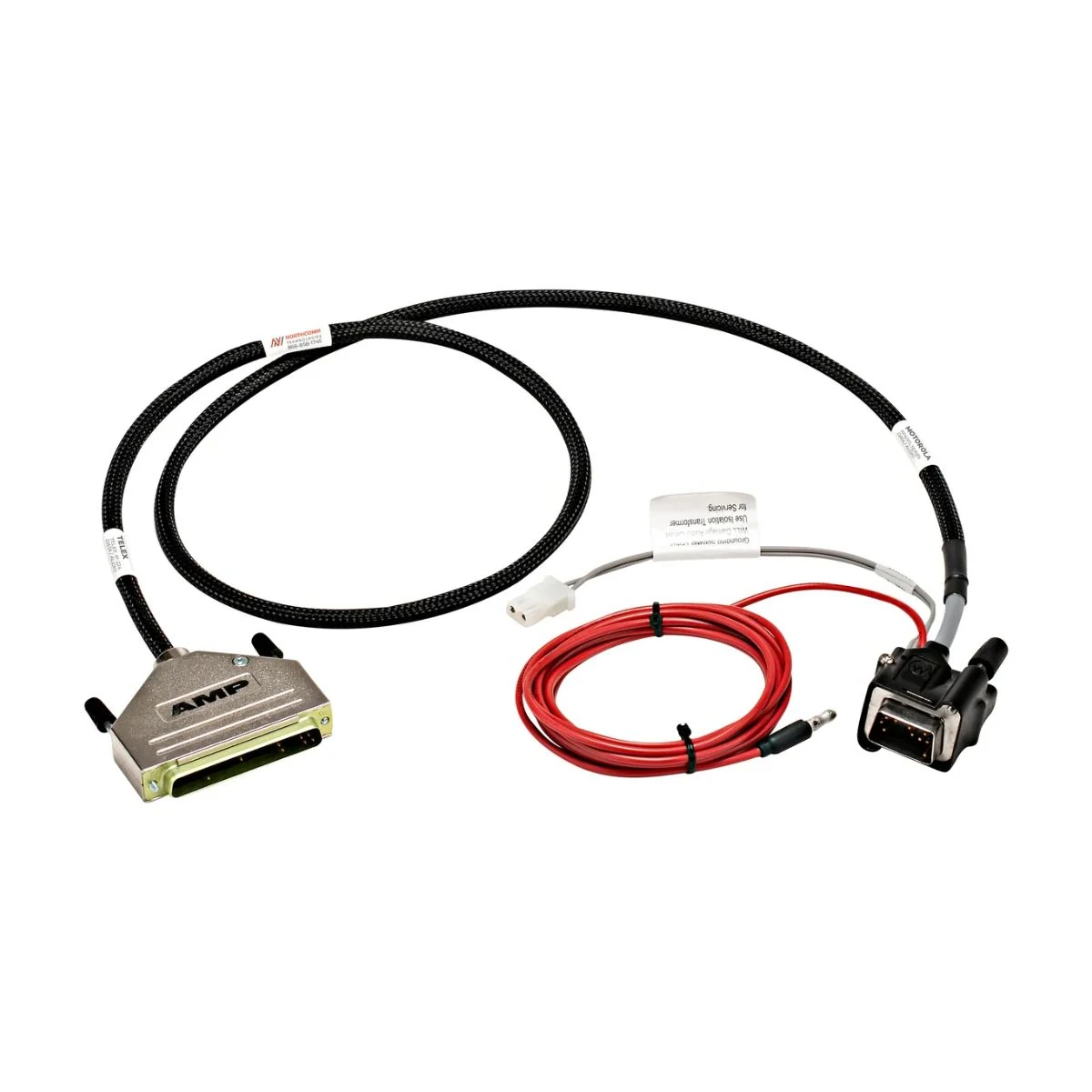 Construction close-up of IP-224 D-sub to Dual Plugs Radio Communication Harness