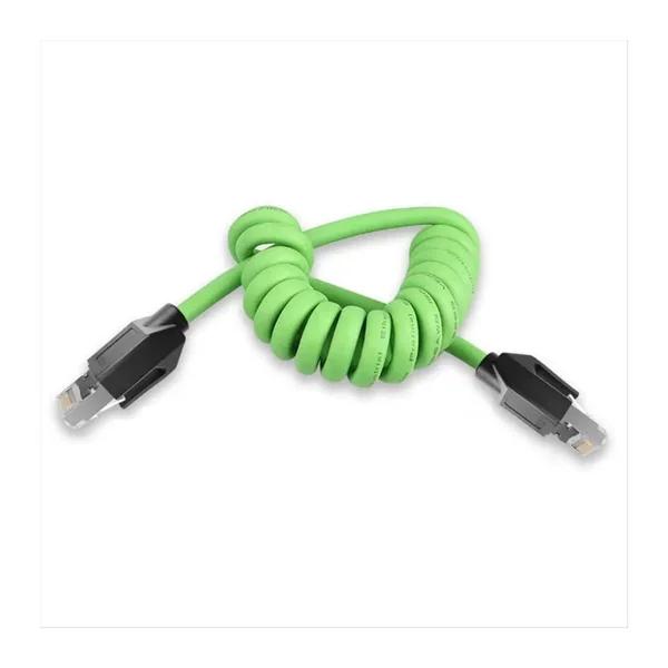 RJ45 Dual-Connector Coiled Industrial Ethernet Cable
