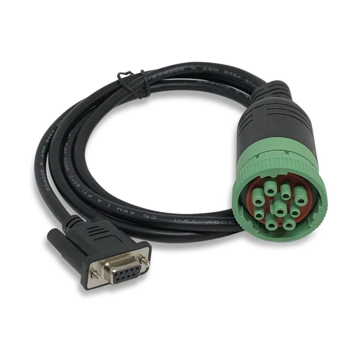 J1939 9-Pin to DB9 Screw-Locking Diagnostic Harness