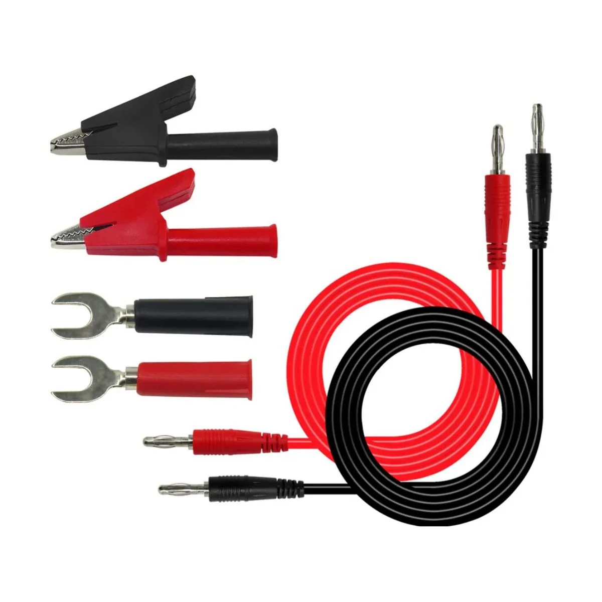 Banana Plug & Alligator Clips Spade-Terminal Test Lead Set