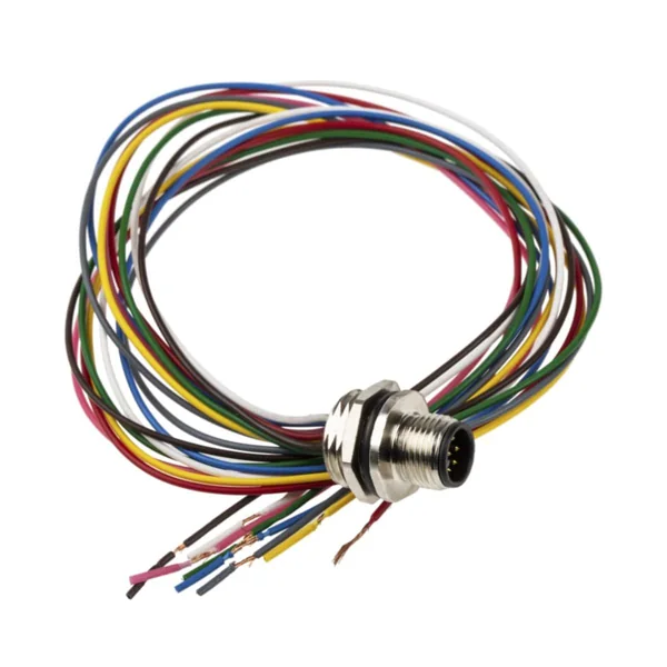 8-Core Circular Bulkhead Plug Pigtail