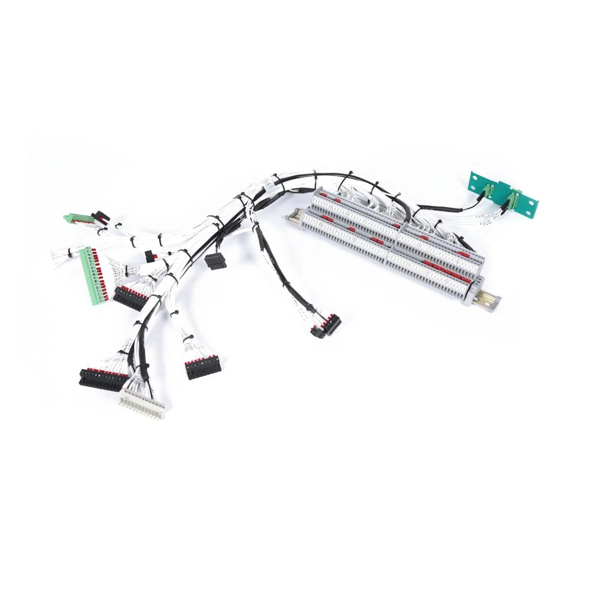 Construction close-up of Rail Terminal Block Multi-Plug Control Harness