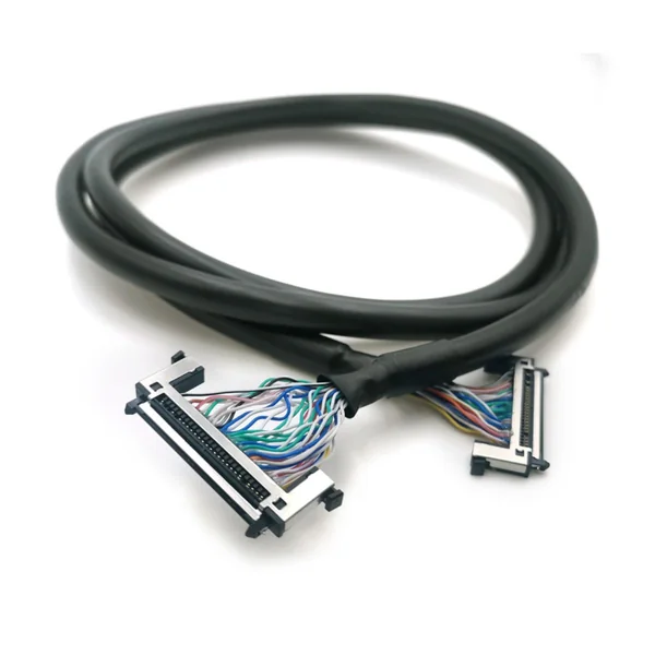 LVDS Rectangular Connector Double-Ended Grey Harness