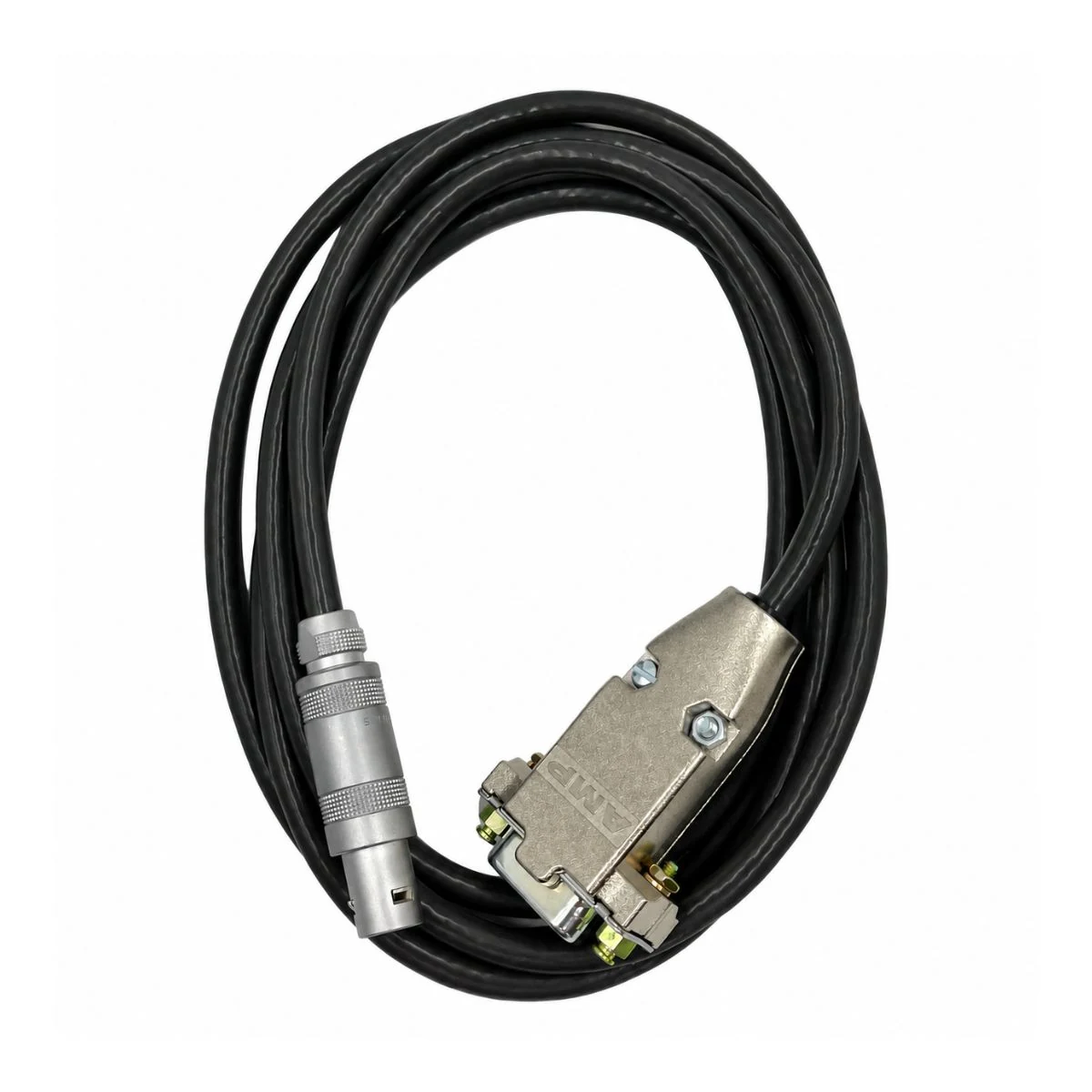 Construction close-up of DB9 to 6-Pin Circular Connector Harness