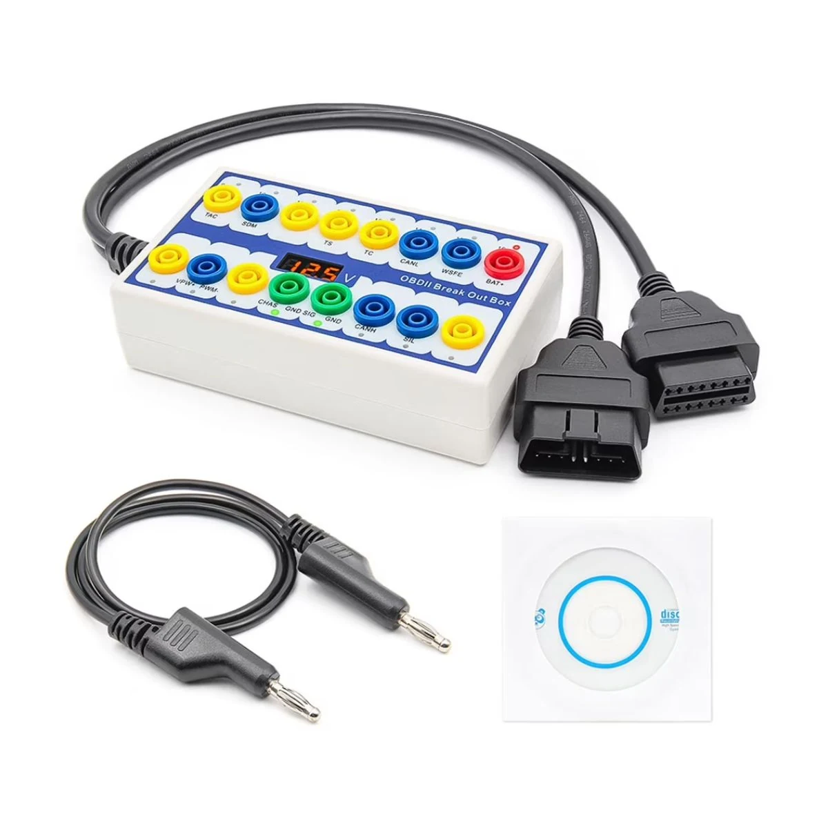 Construction close-up of OBD-II Diagnostic Breakout Box Branch Harness Set