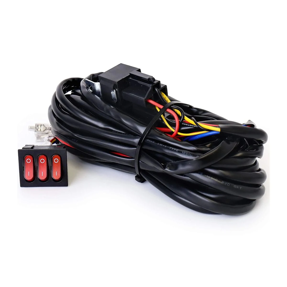 Construction close-up of Triple Rocker Switch Power Harness