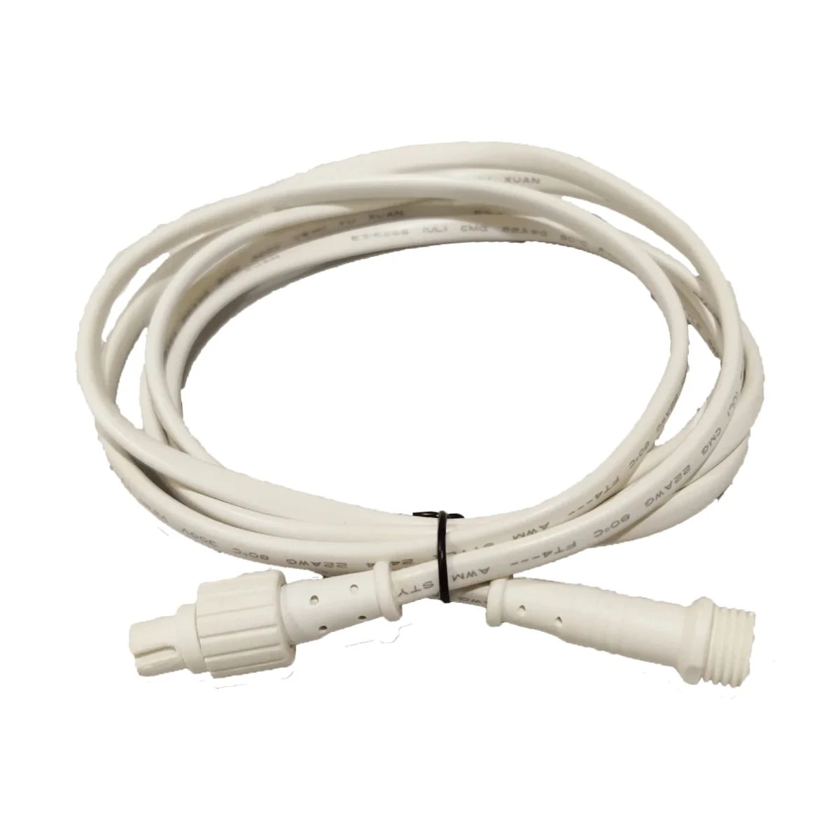 Construction close-up of 3-Pin Threaded Circular Connector Extension Harness