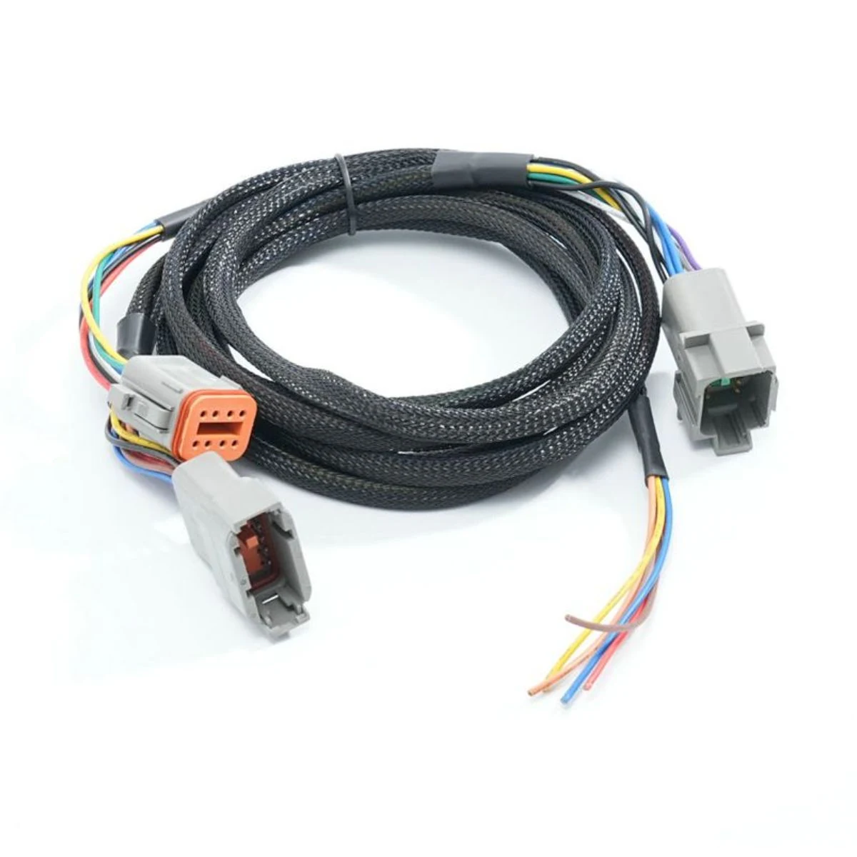 Construction close-up of DT06-08SA Multi-Core Flying-Lead Branch Harness