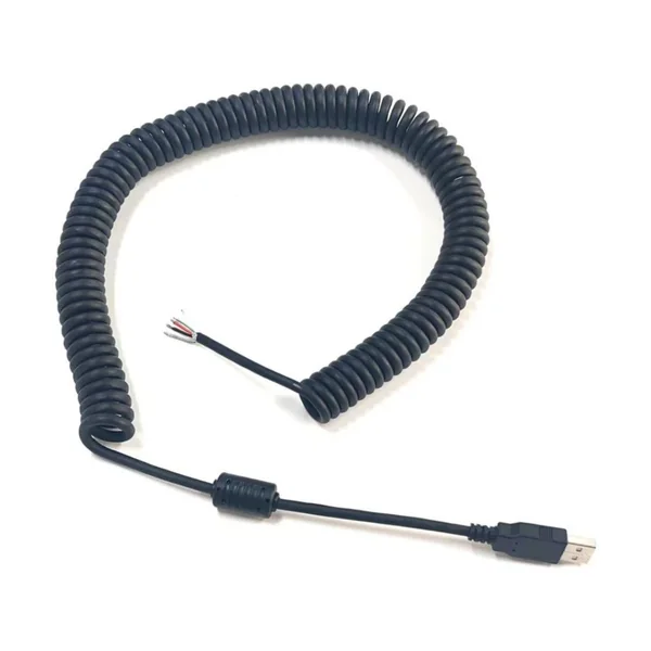 USB-A to Flying Leads Coiled Harness