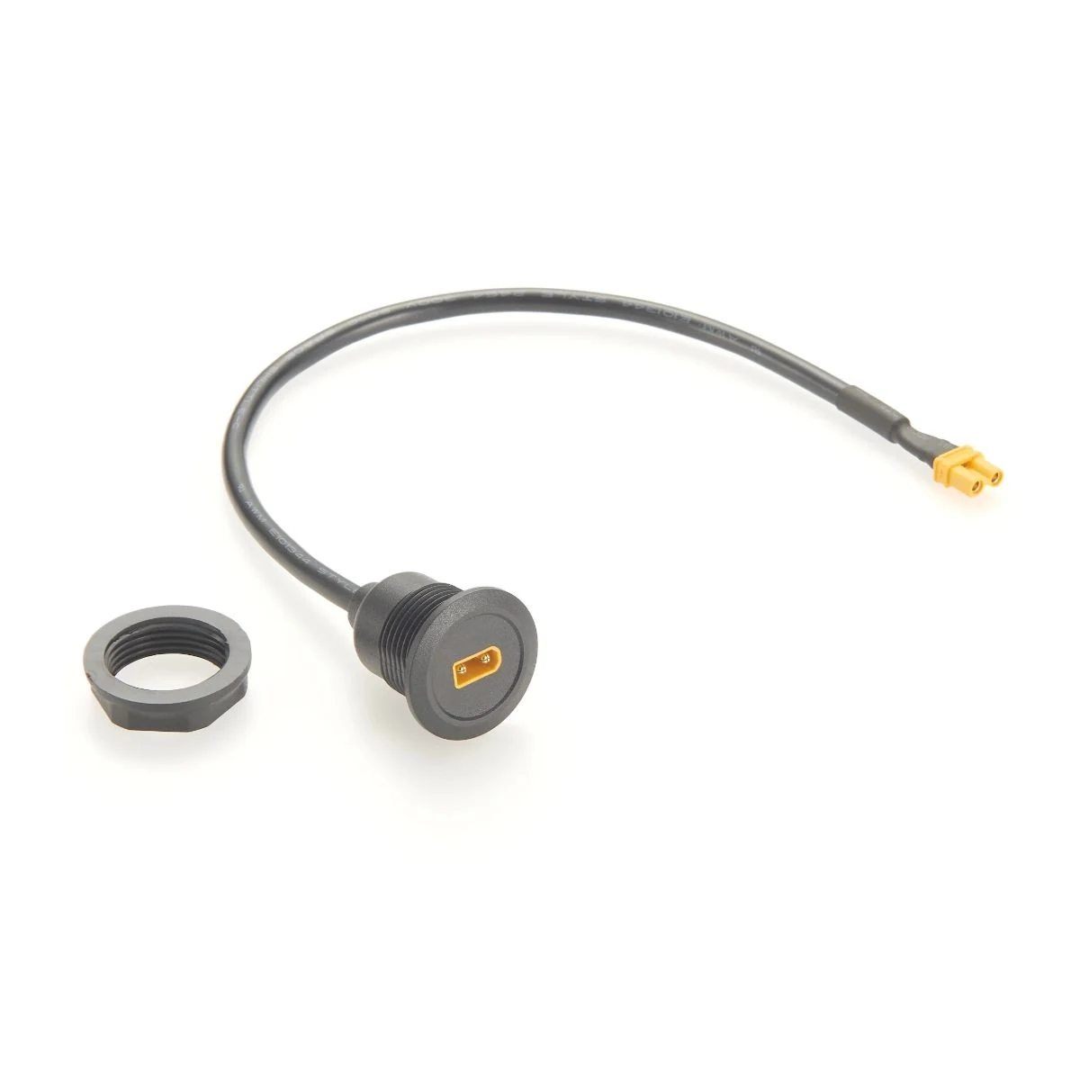 Construction close-up of XT30 to Circular Panel Socket Harness