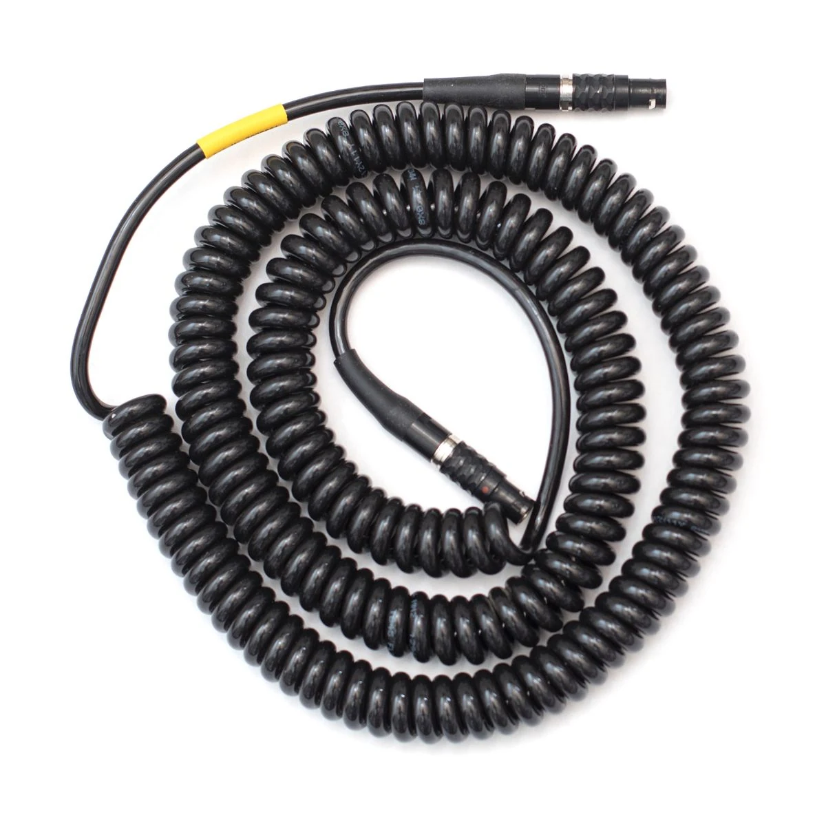 Construction close-up of Circular Plug & Flying Leads Coiled Harness Set