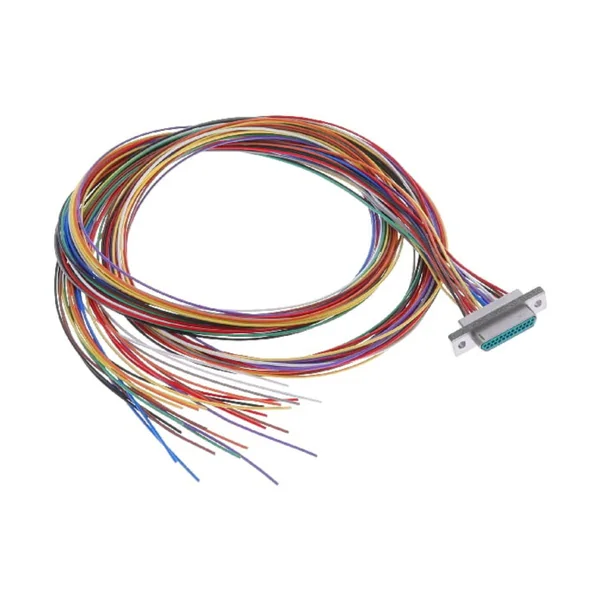 Color-coded coiled Micro-D pigtail harness