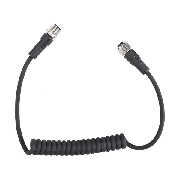 M12 Circular Connector Coiled Extension Cable