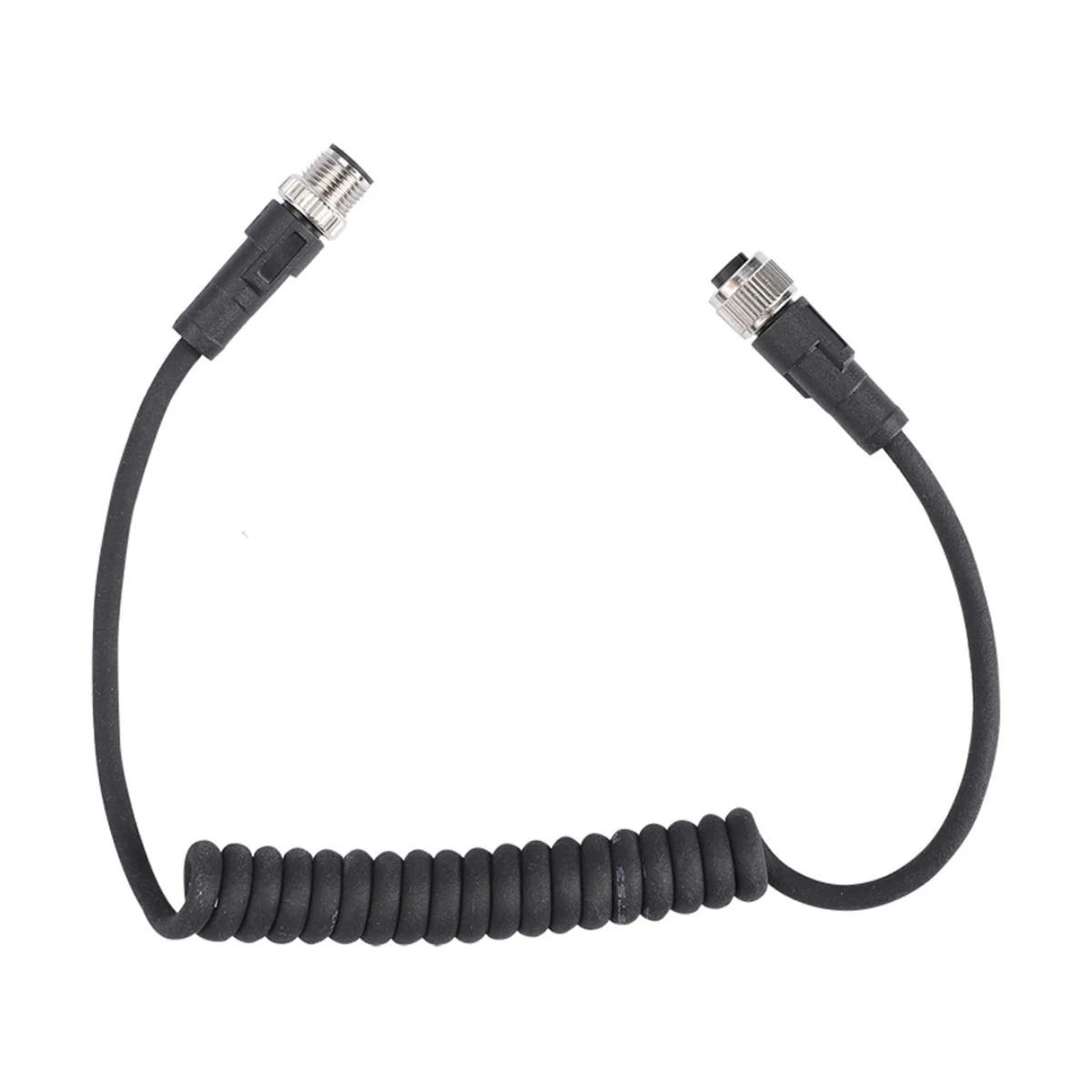 M12 Circular Connector Coiled Extension Cable