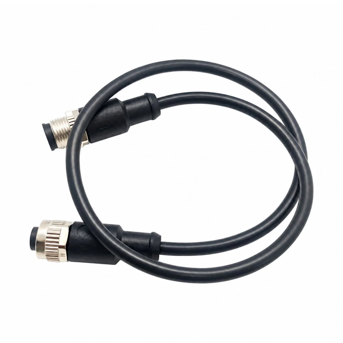Double-ended cable with circular M12 connectors