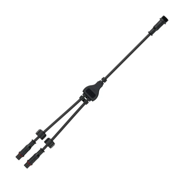 2-Core Threaded Circular Connector Y-Branch Lighting Harness