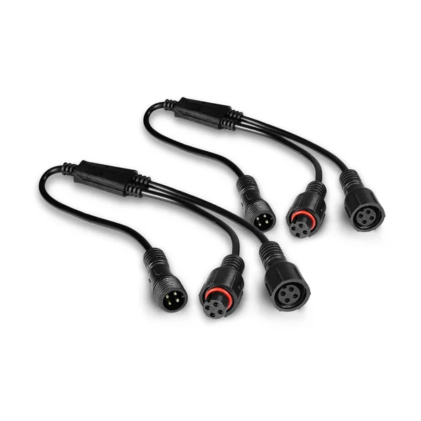 AURA 4-Pin RGB Circular Connector Y-Branch Harness