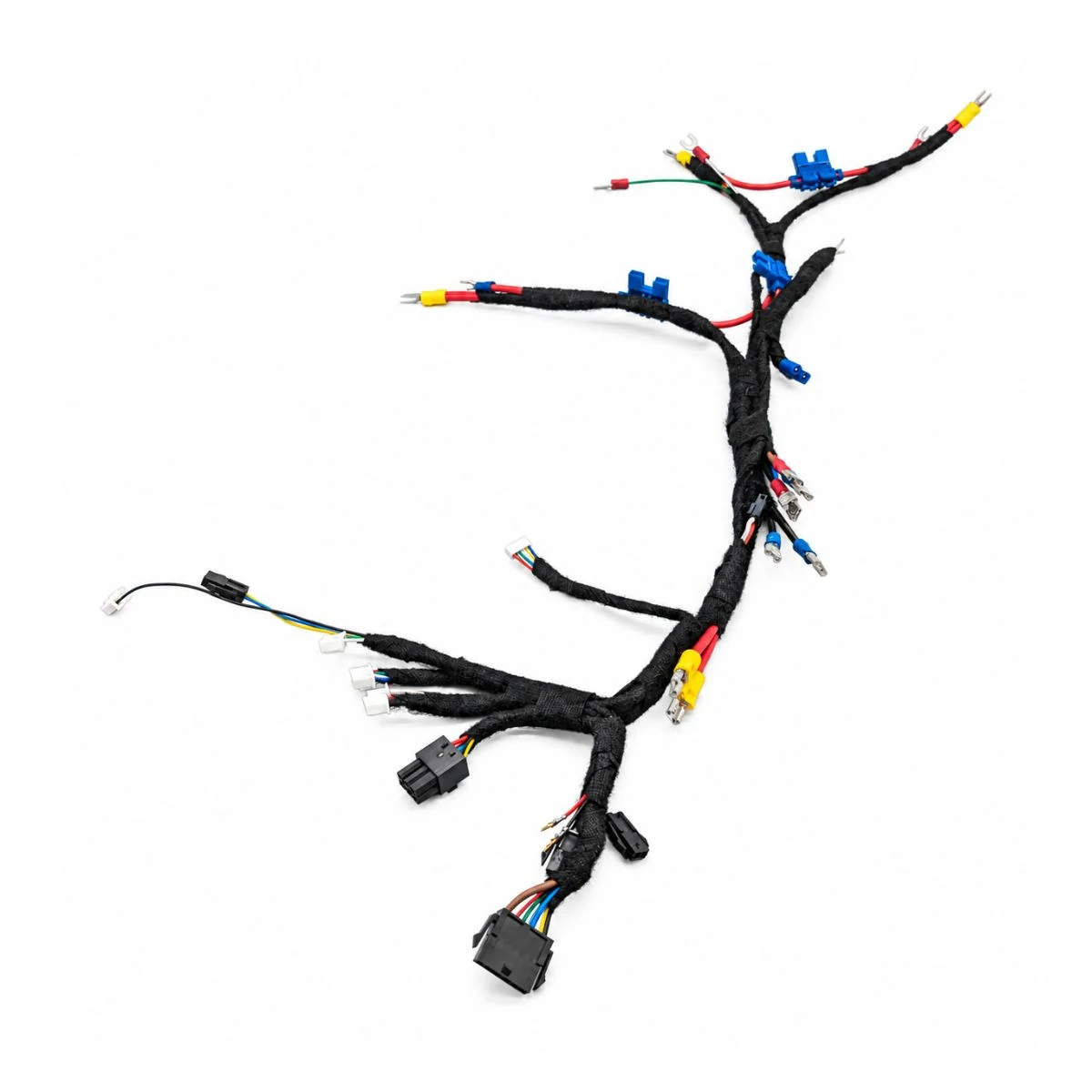 Construction close-up of Y-Branch Trunk Multi-Plug Test Harness