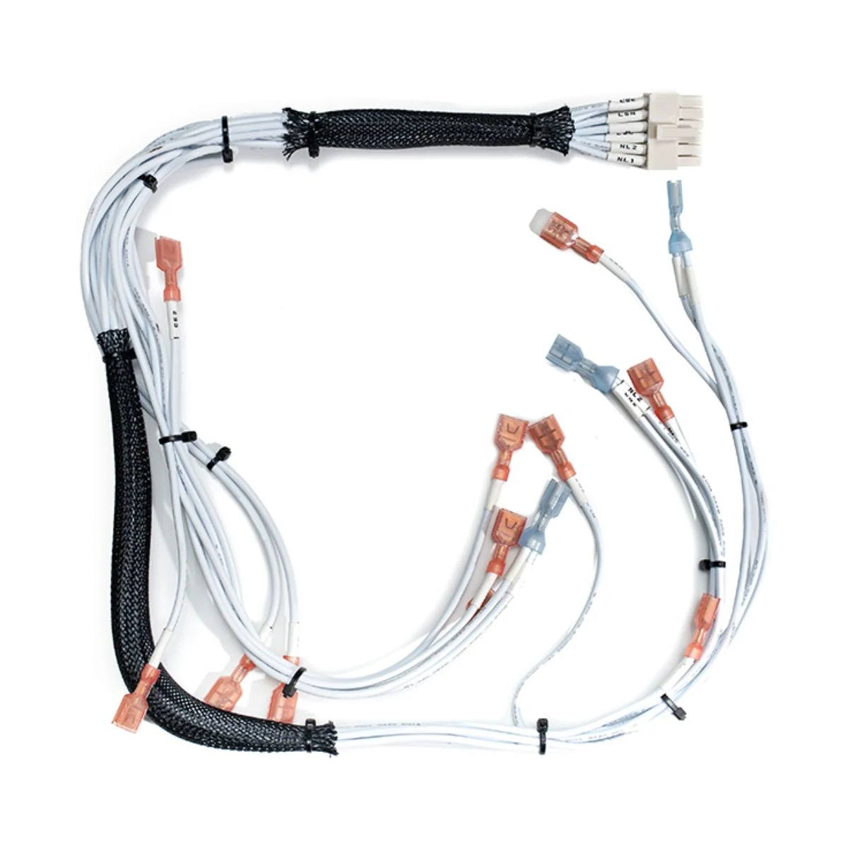 White Flat Plug Signal Branch Harness