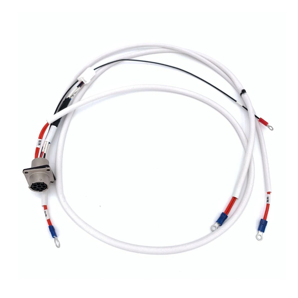 Construction close-up of 8-Pin Circular Flange Connector Terminal Harness