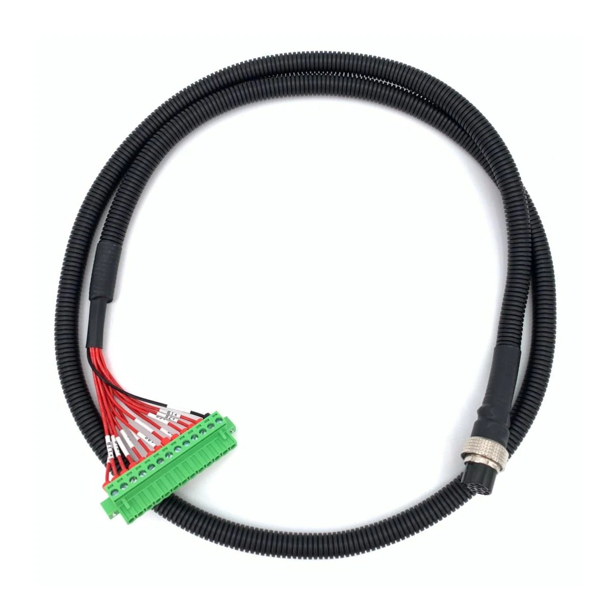 Green Terminal Block to Circular Plug Harness