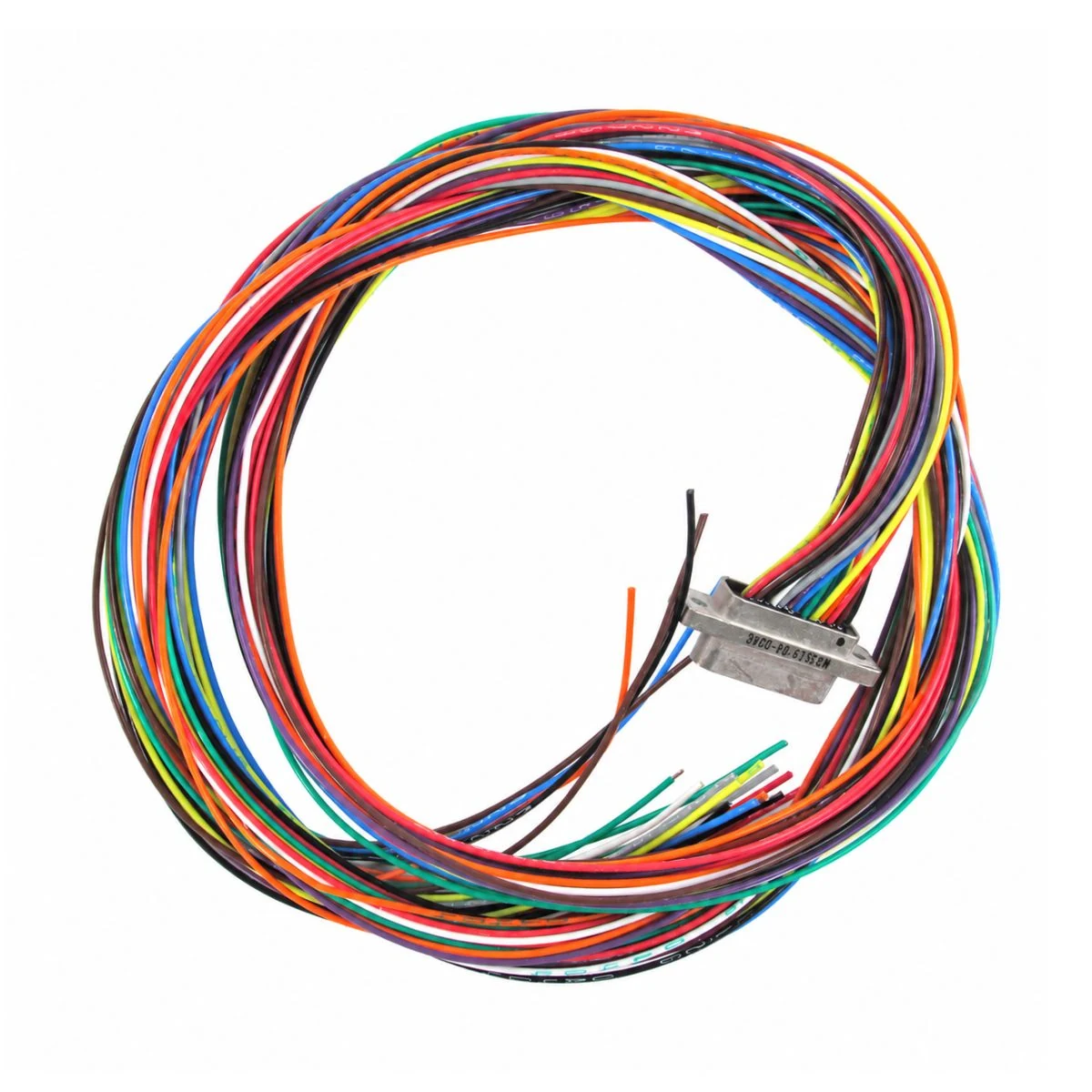 Coiled 25-contact Micro-D pigtail harness