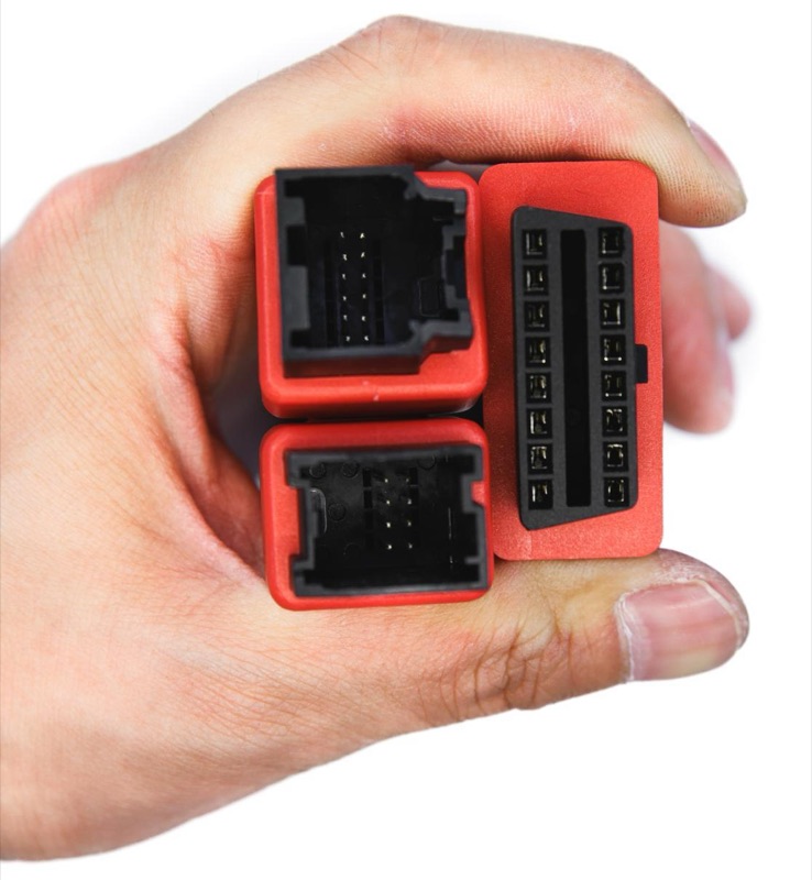 Autel Chrysler 12+8 Red Square Adapter